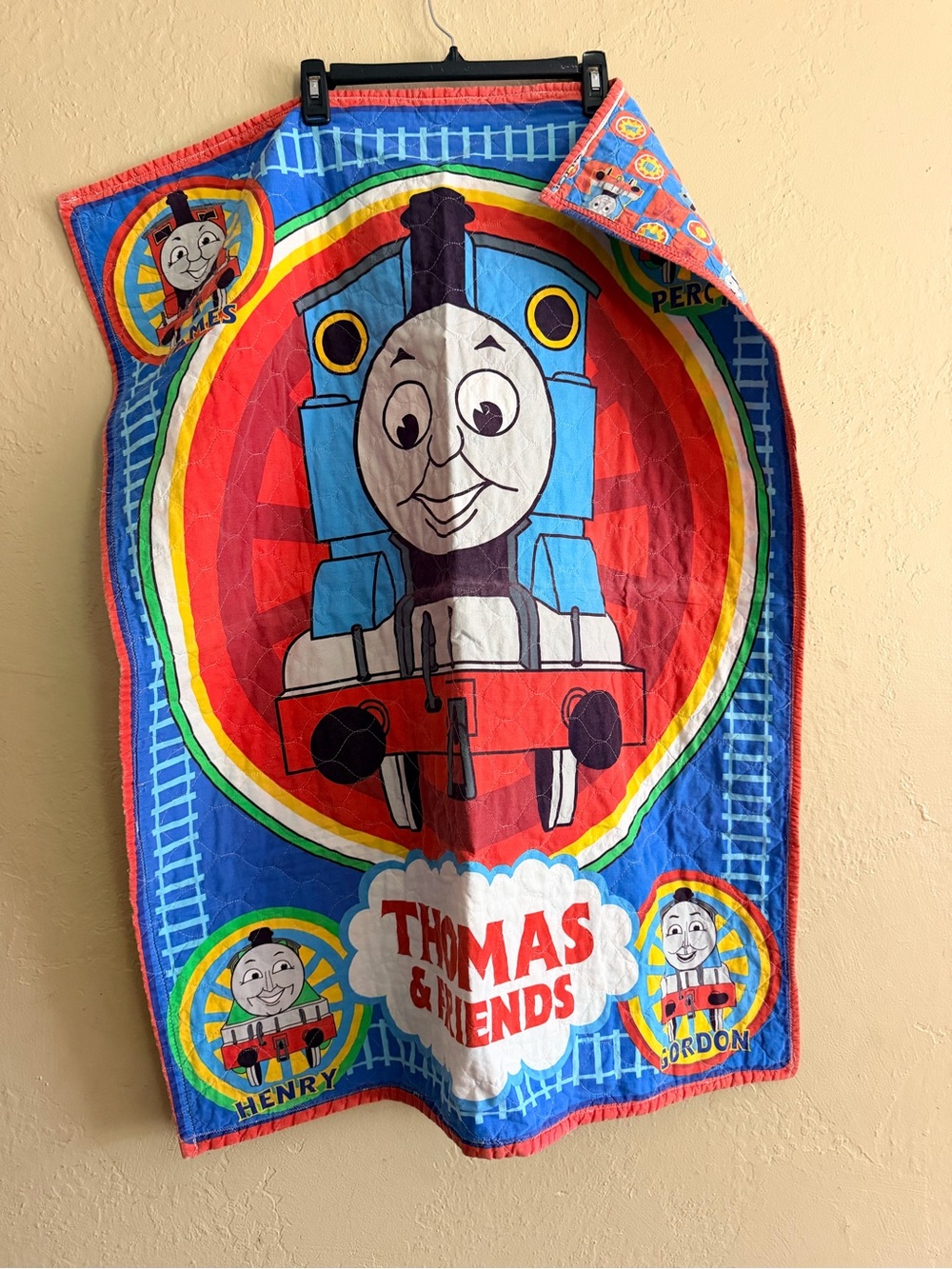 Thomas & Friends Blue & Red Plush Engine Throw Blanket